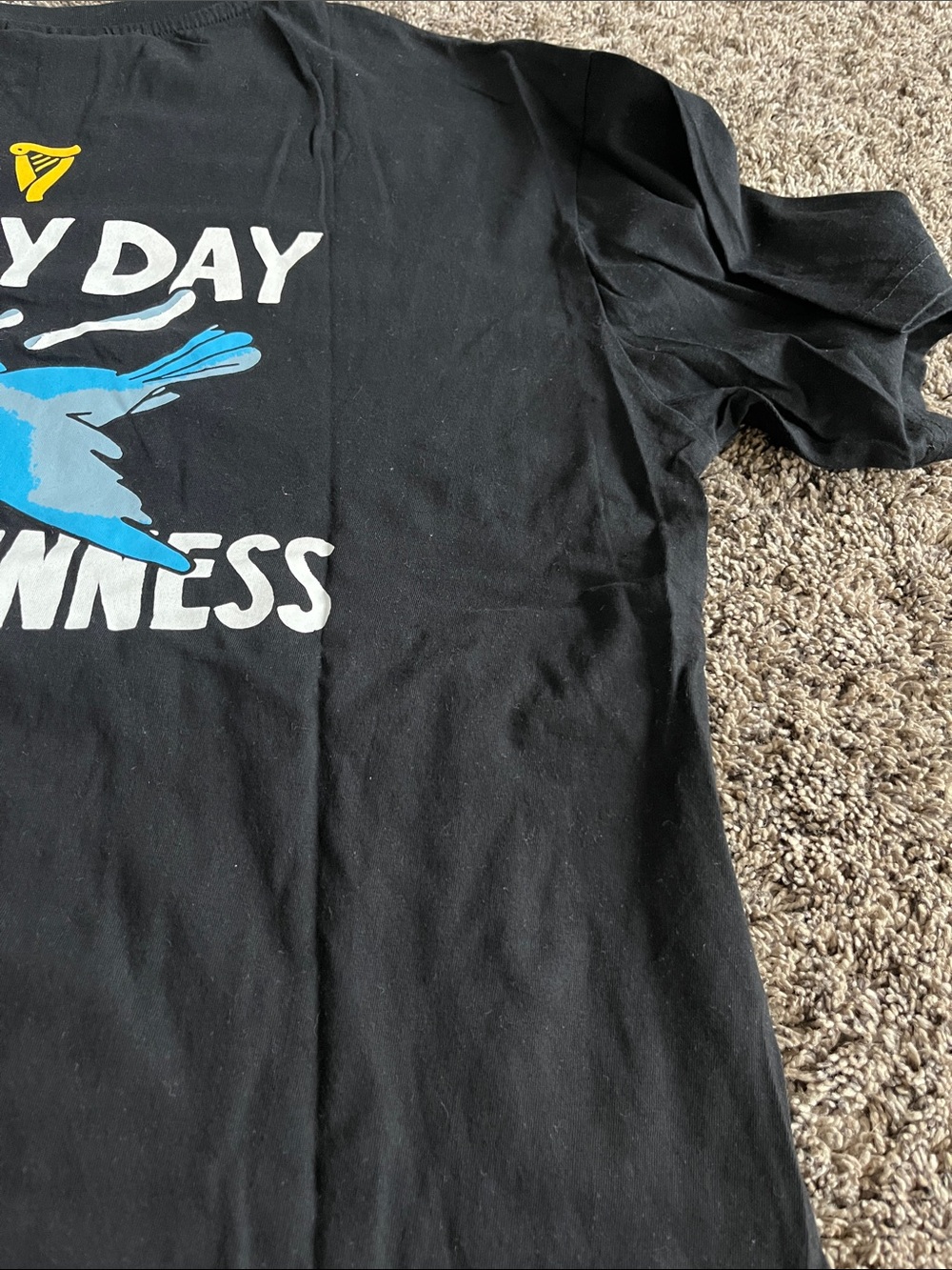 Guinness "Lovely Day For a Guinness" Black Graphic Tee. Comfy. Men. Large. - Picture 4 of 9